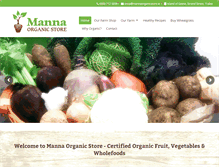 Tablet Screenshot of mannaorganicstore.ie